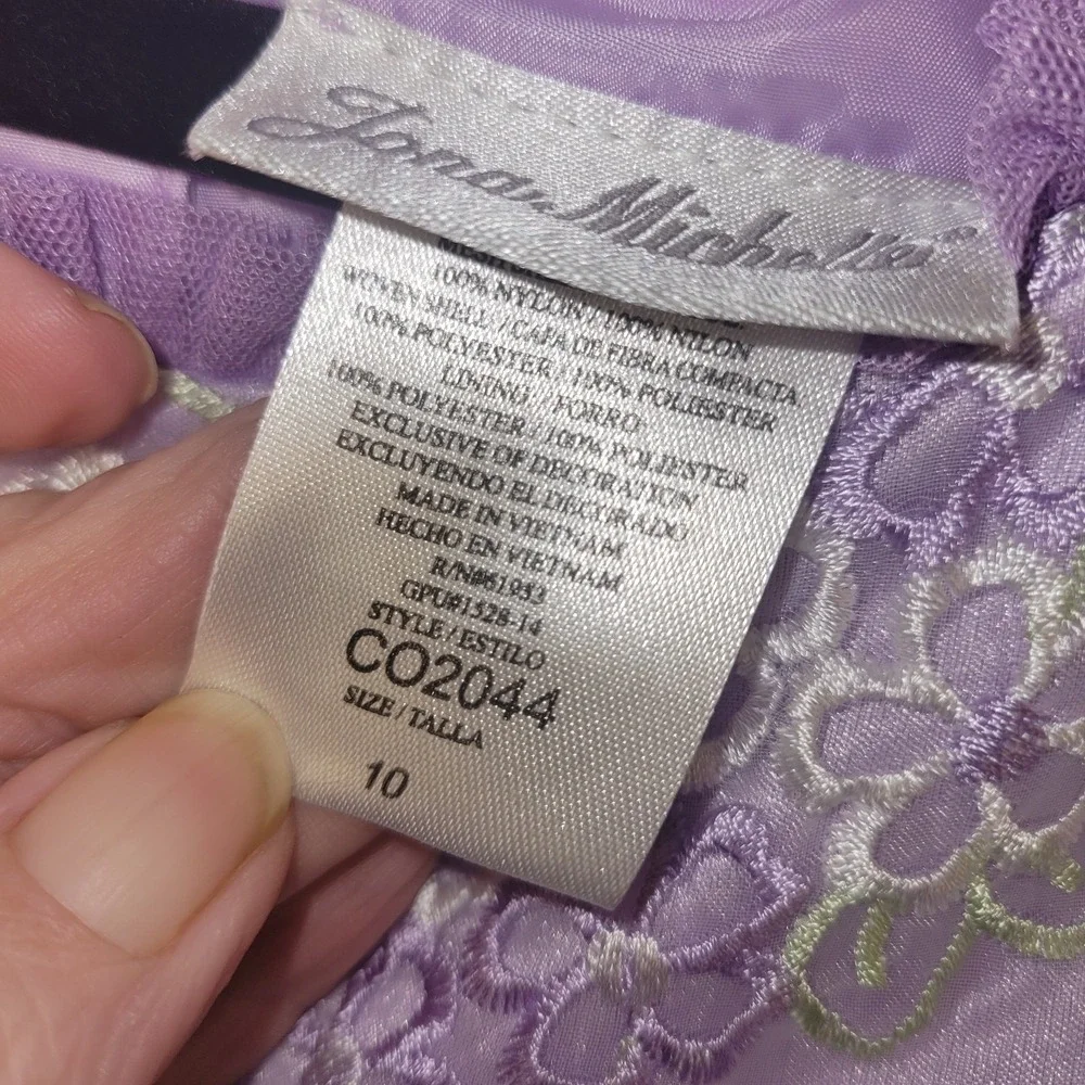 Title (SEO Optimized)Joan Calabrese Girls Lavender Floral Dress Size‎ 10...